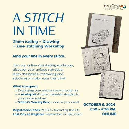 zine stitching workshop